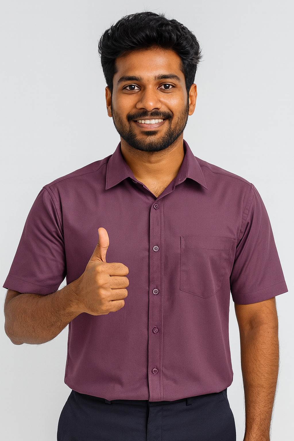 Pure Cotton Dark Purple Shirts.