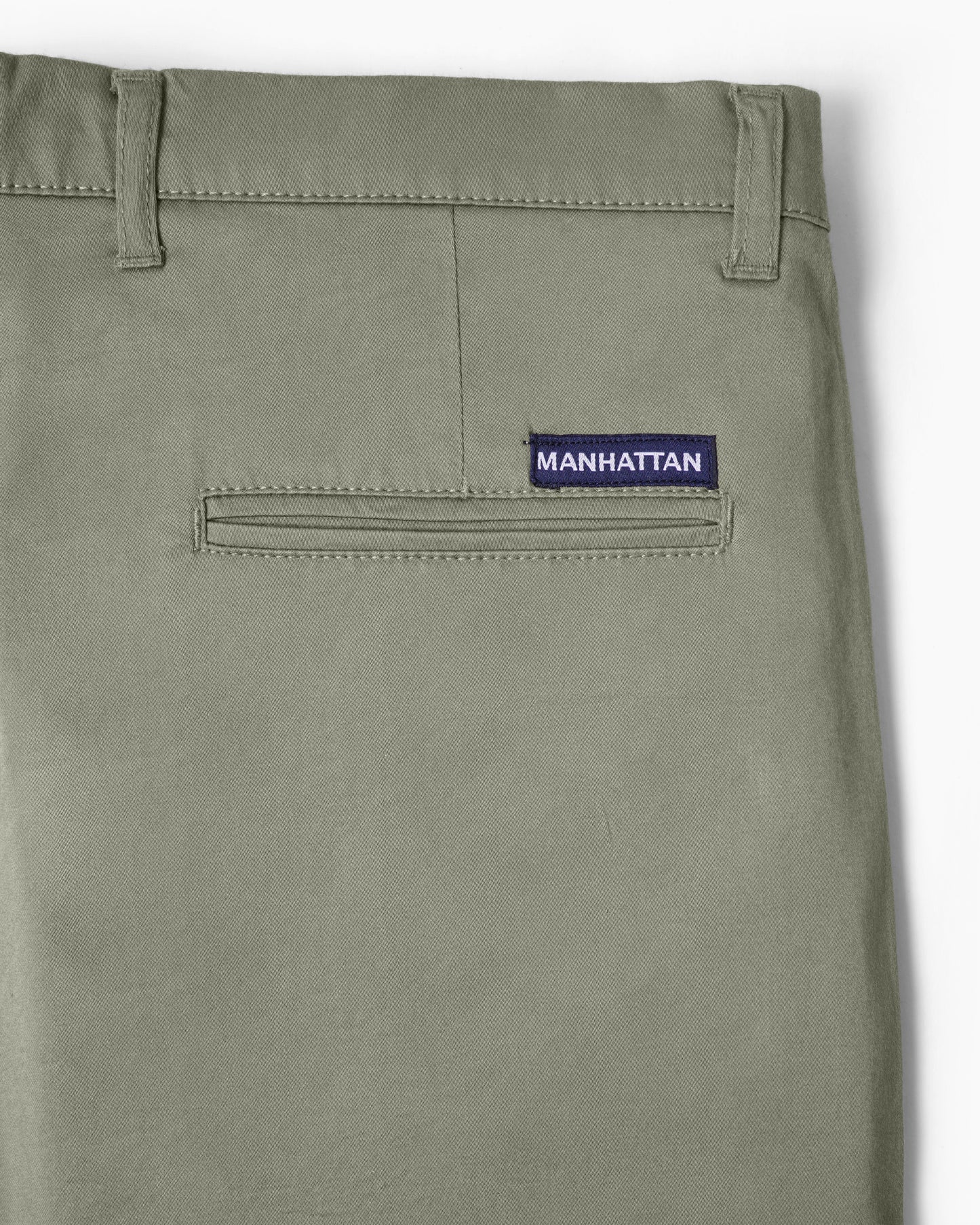 Cotton Casual Pants Light Green - S