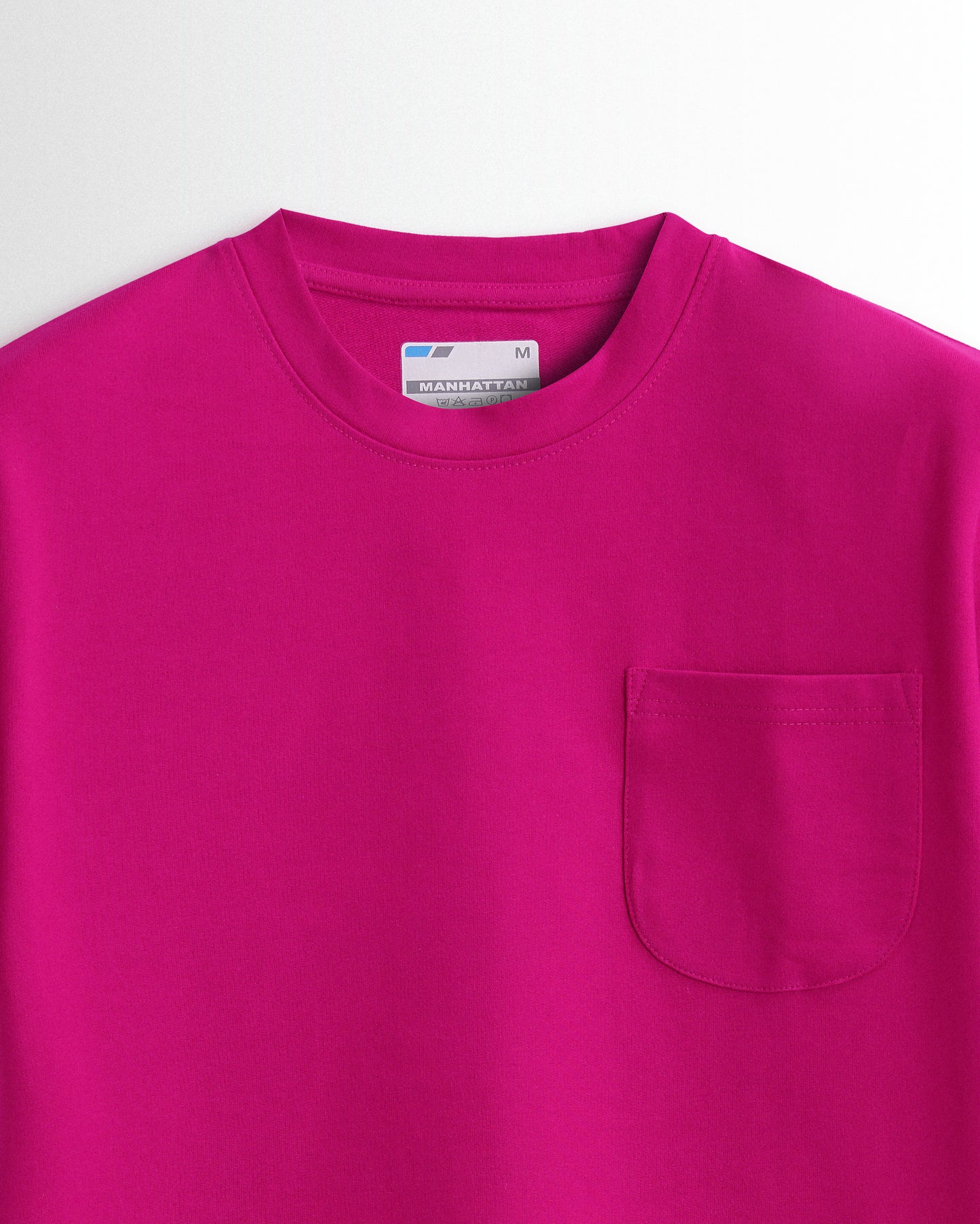 Premium Plain Pocket T Shirts Dark Pink
