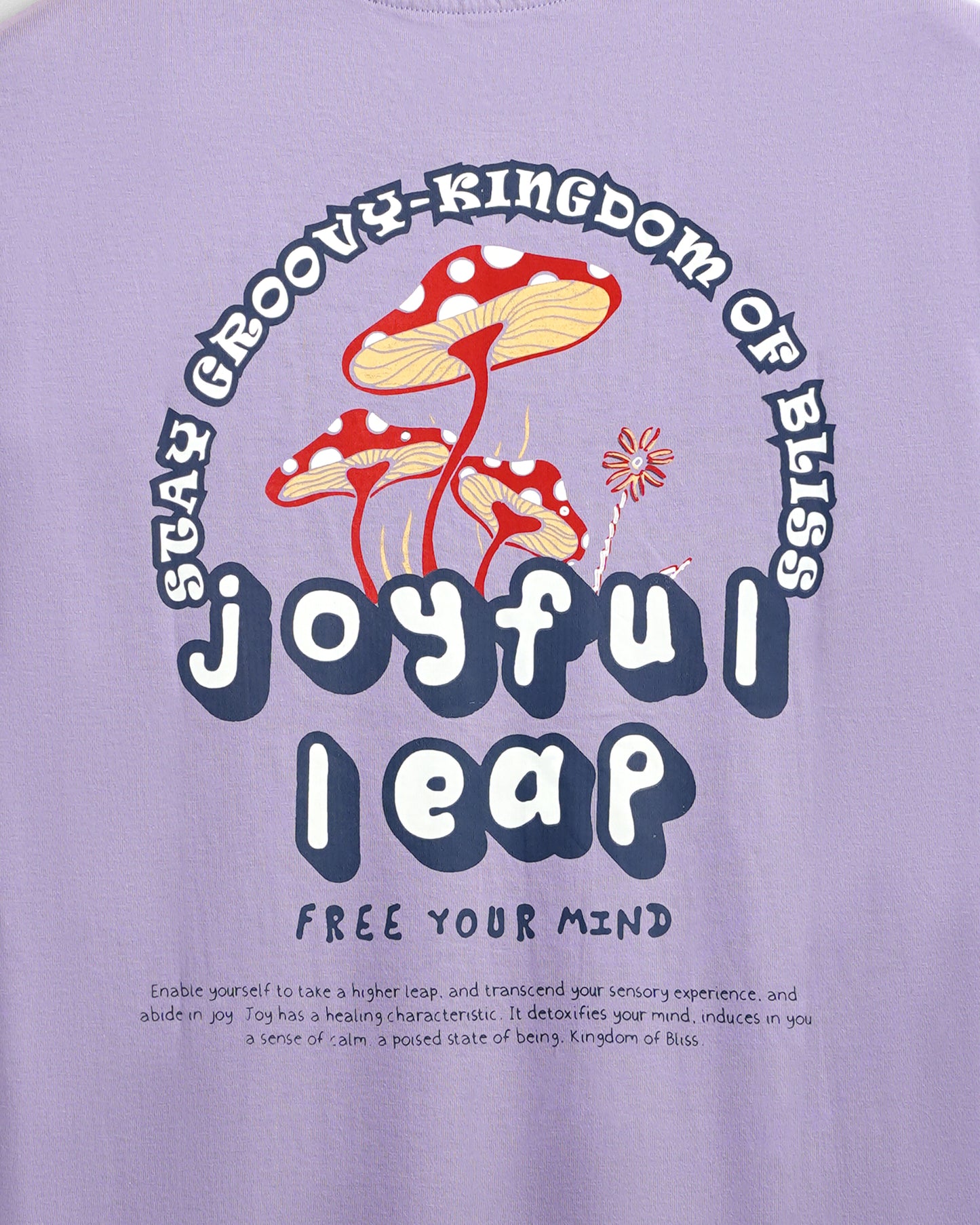 Round Neck Lavender Printed