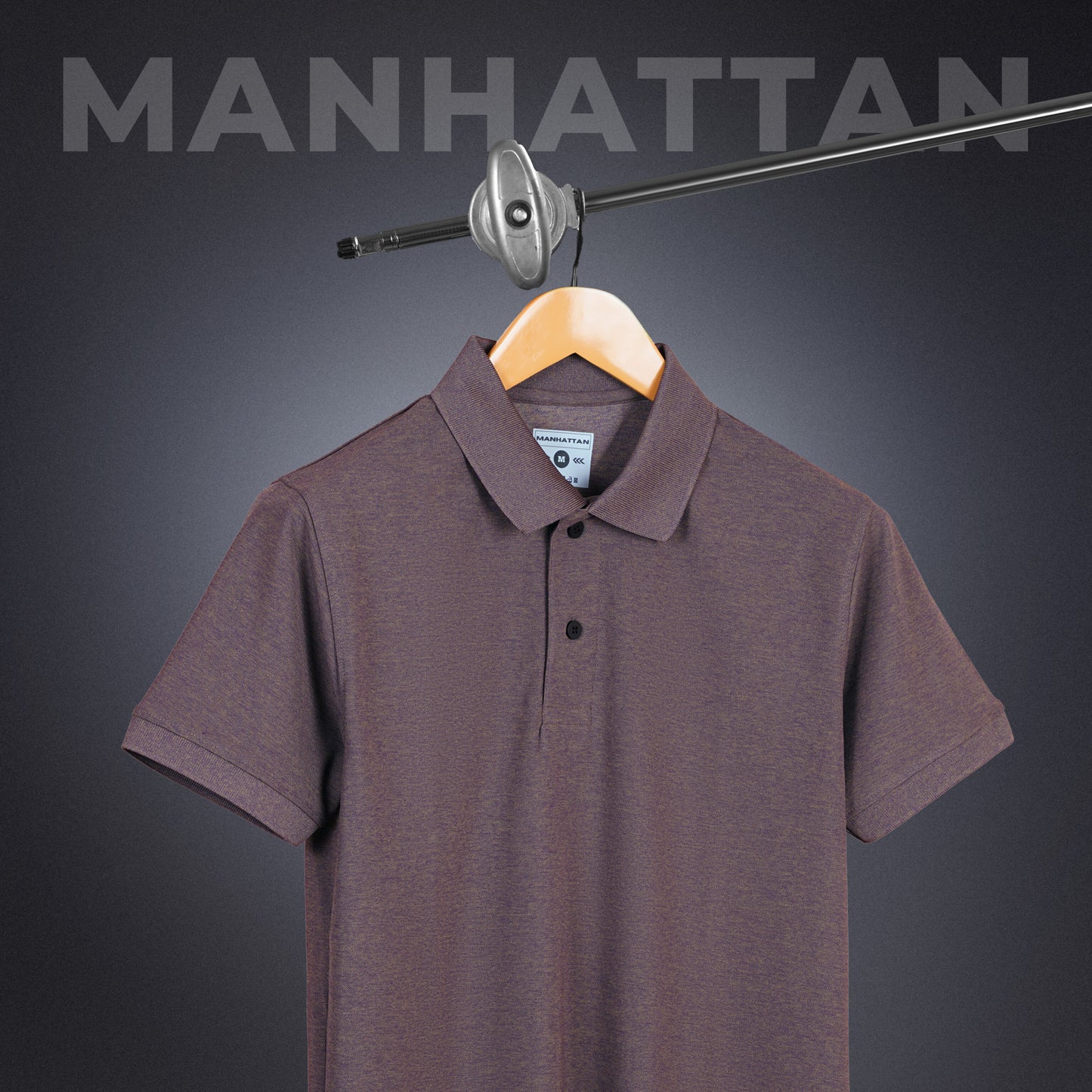 Sports Dry Fit Copper Melange Polo T Shirts (Micro Polyester)