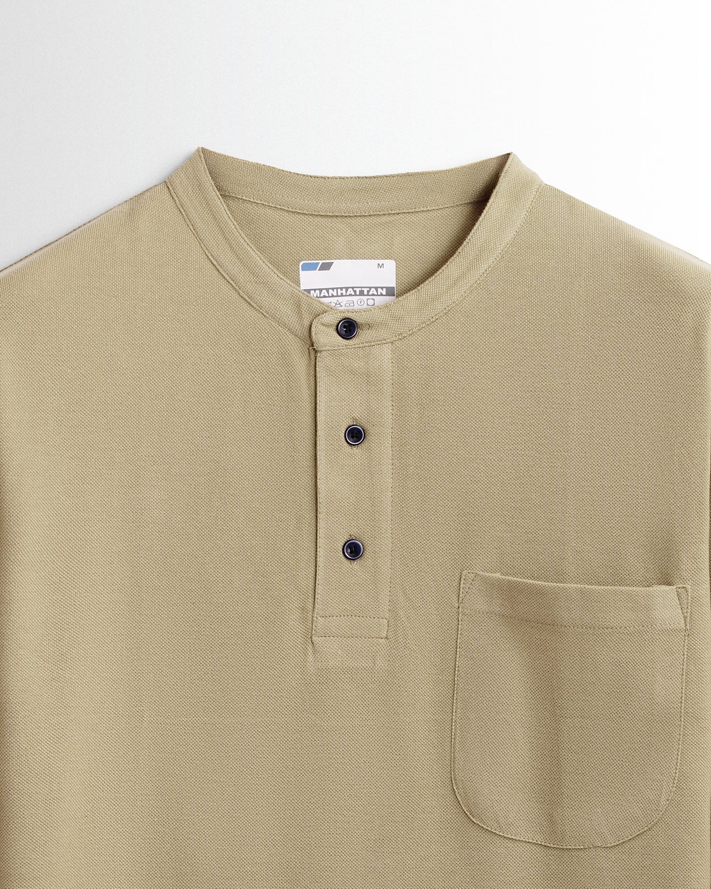 Henley Pocket Full Sleeve Beach