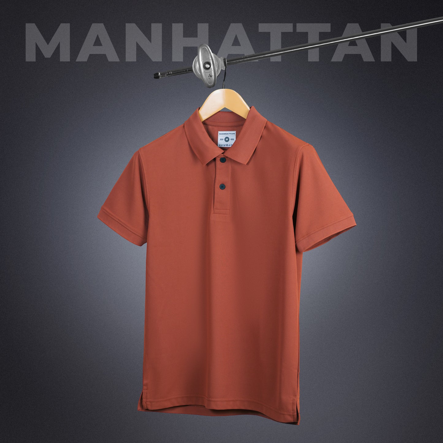 Sports Dry Fit Brick Red Polo T Shirts (Micro Polyester)