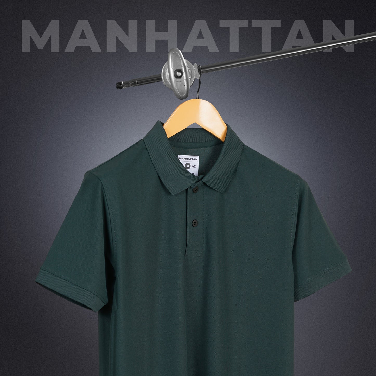 Sports Dry Fit Pine Green Polo T Shirts (Micro Polyester)