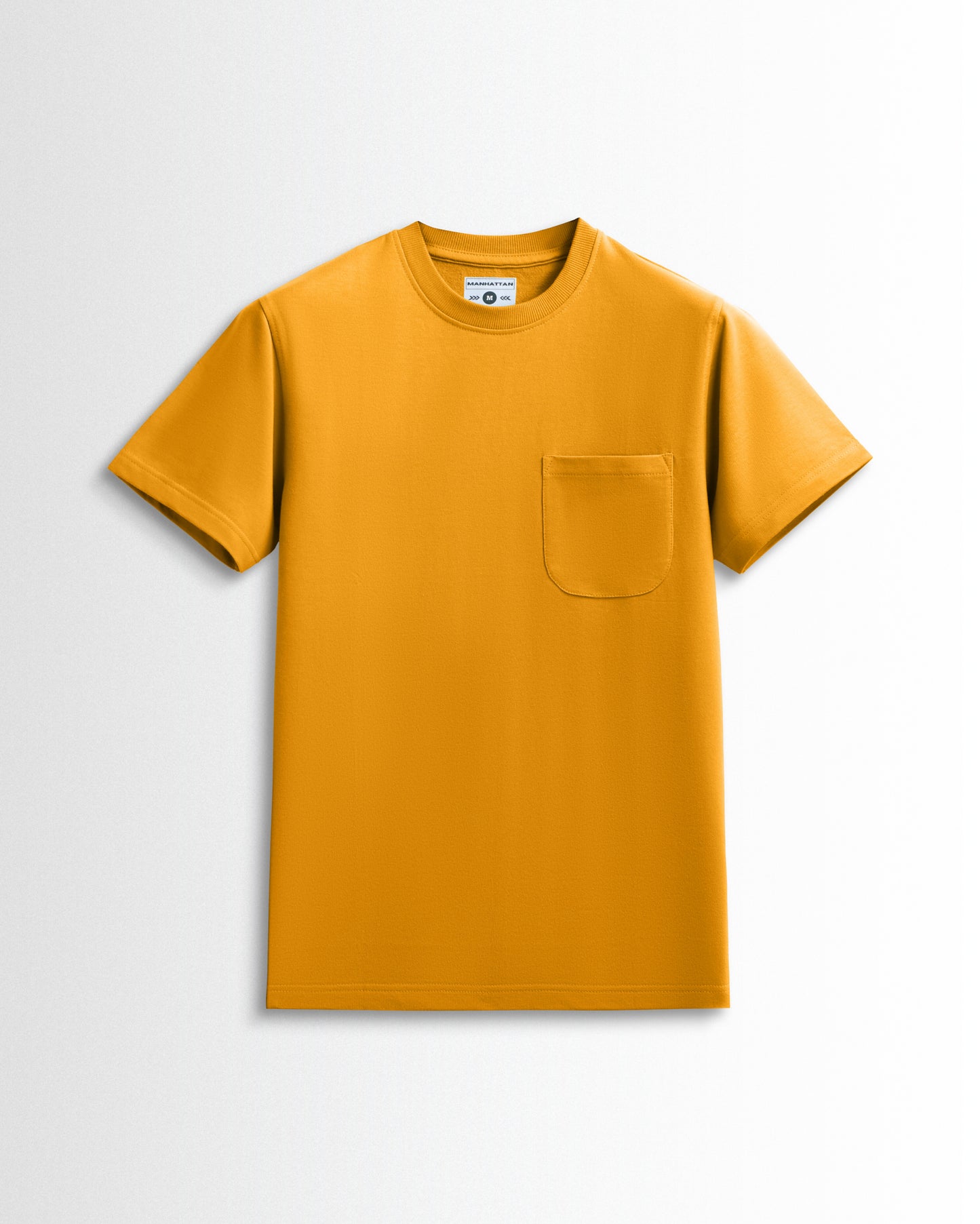 Premium Plain Pocket T Shirts Mustard Yellow