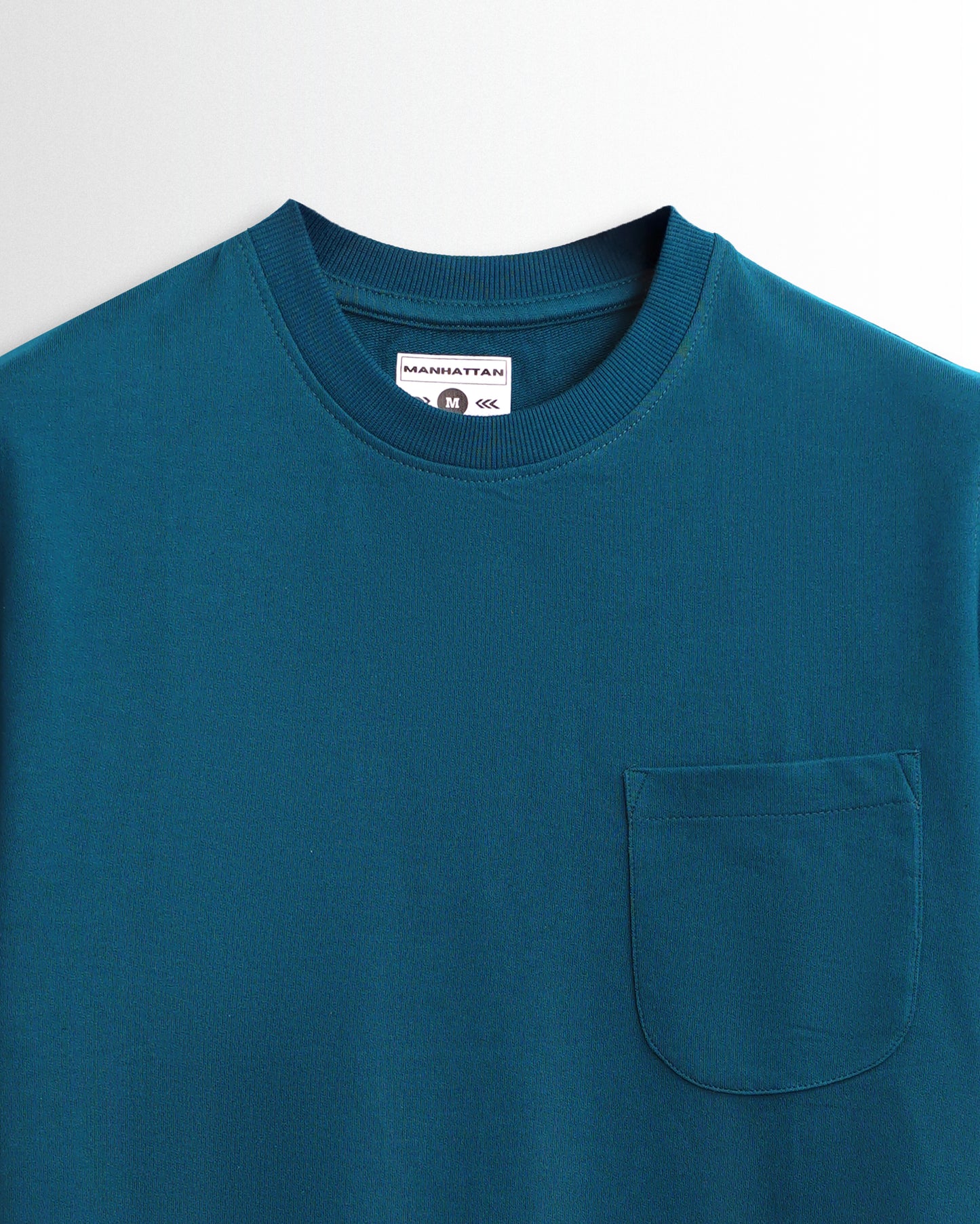 Premium Plain Pocket T Shirts Teal Green