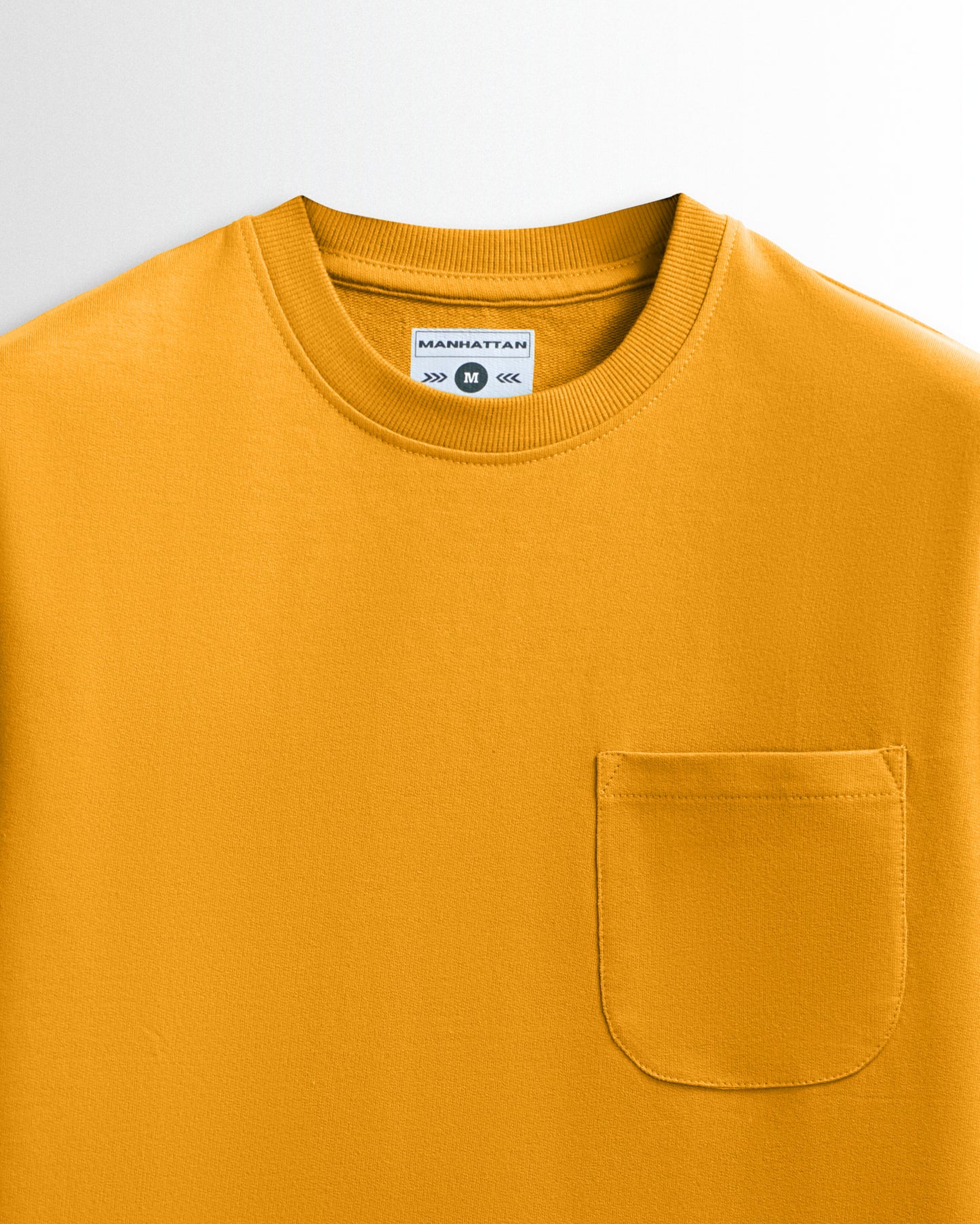 Premium Plain Pocket T Shirts Mustard Yellow