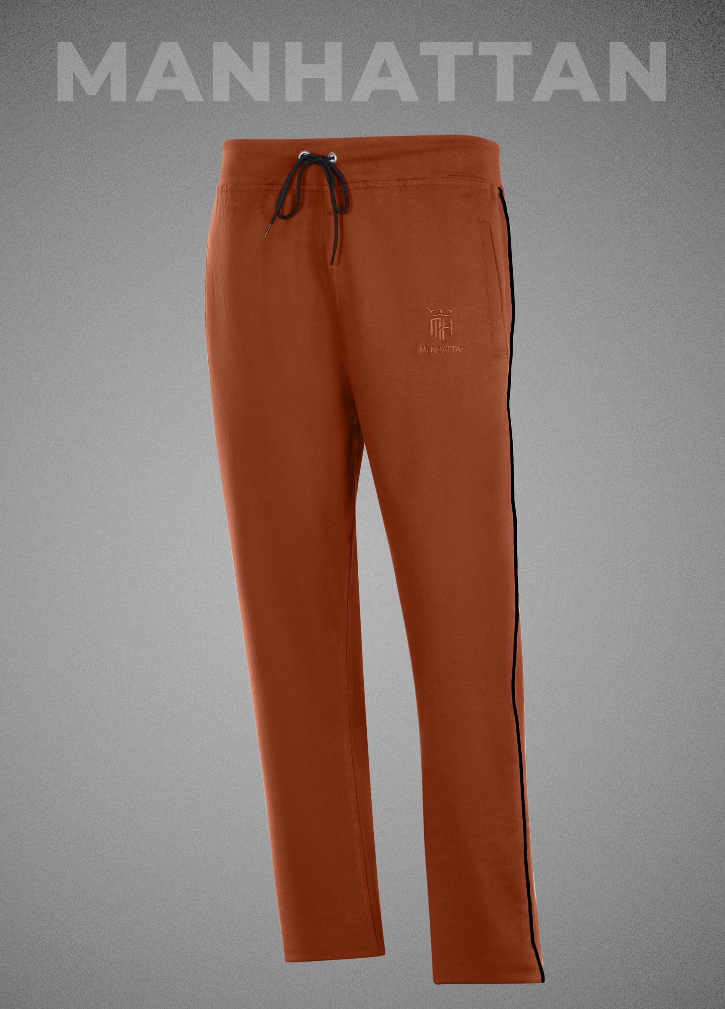 Premium Cotton Rust Track Pant Regular Fit