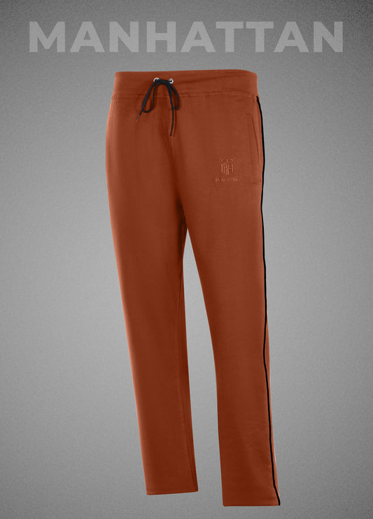 Premium Cotton Rust Track Pant Regular Fit