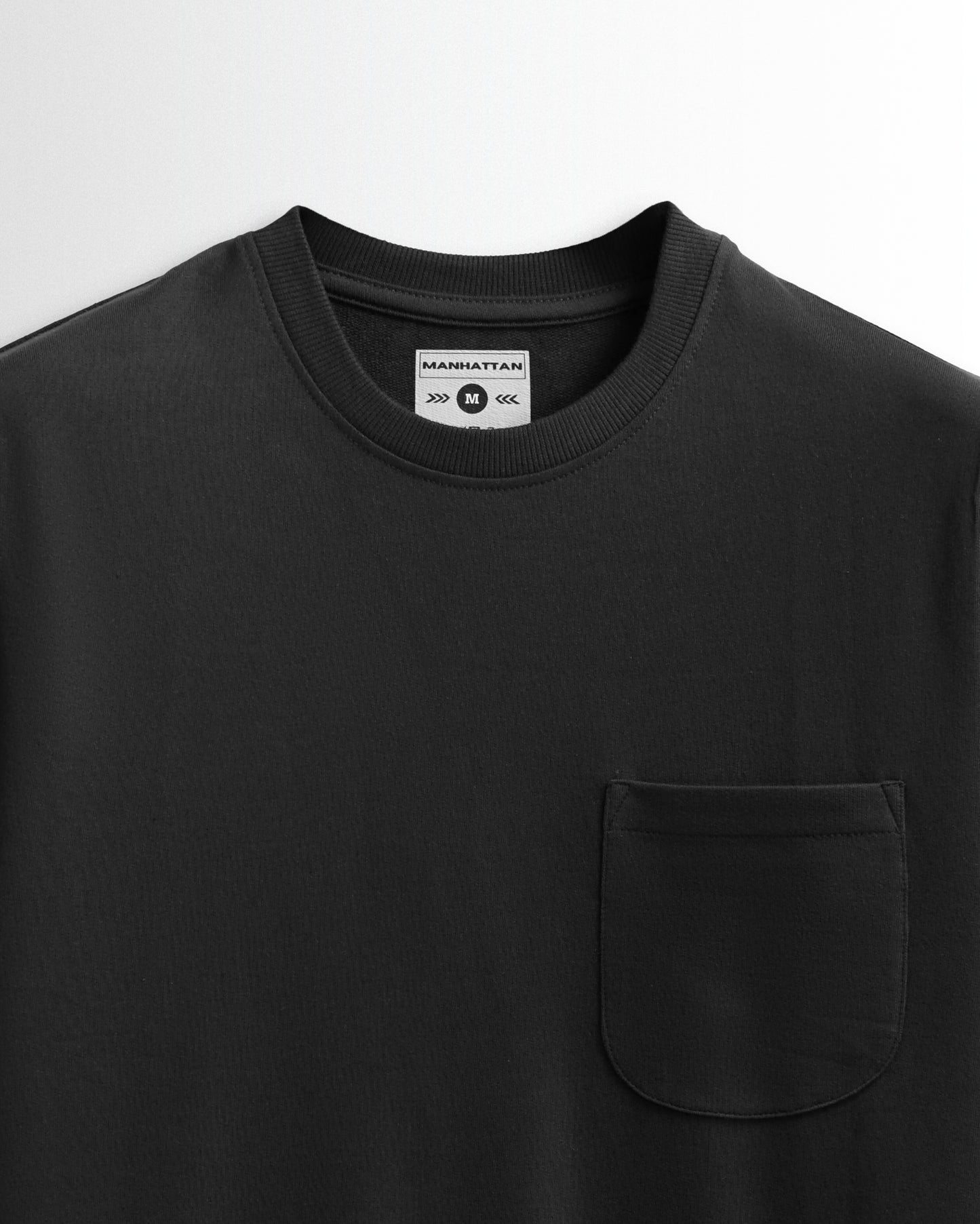 Premium Plain Pocket T Shirts Black