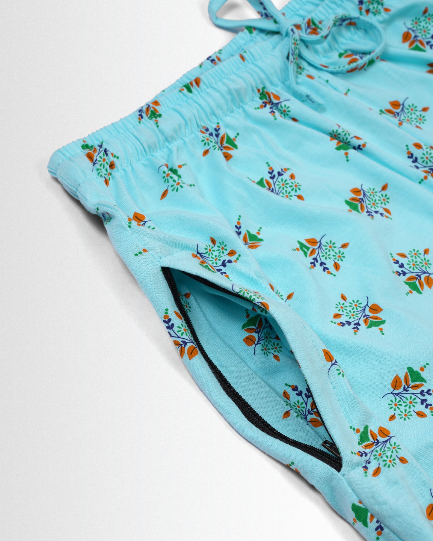 Women's Co ord set Sky Blue Flower