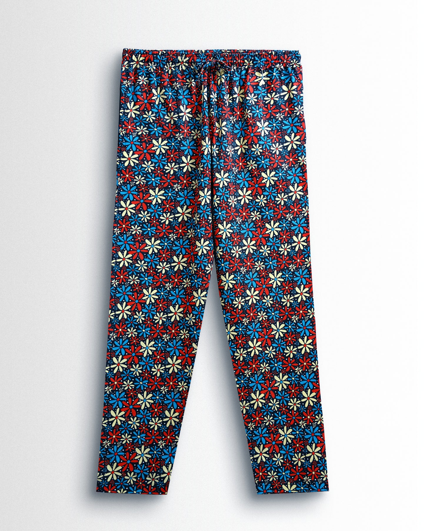 Women's Co ord set Black Red Flower