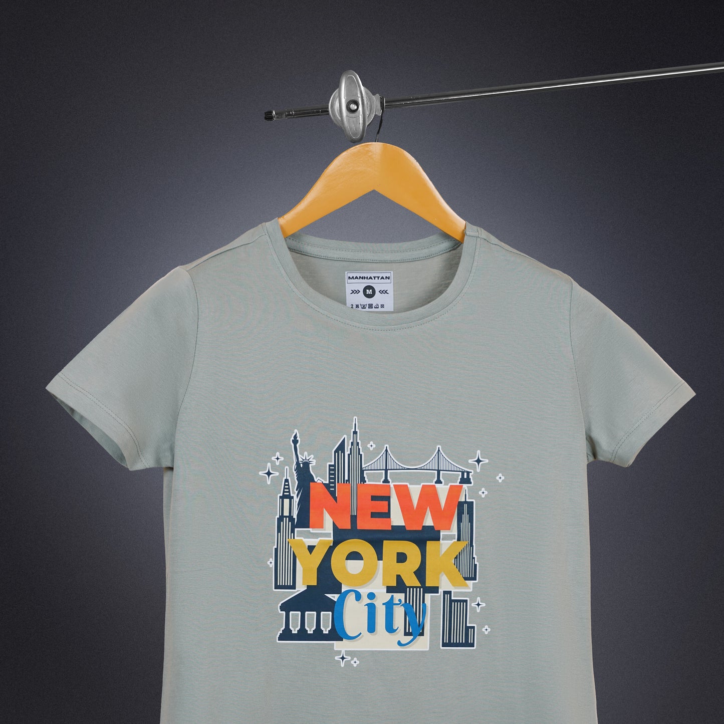 Womens Round Neck Regular Fit Grey T Shirts