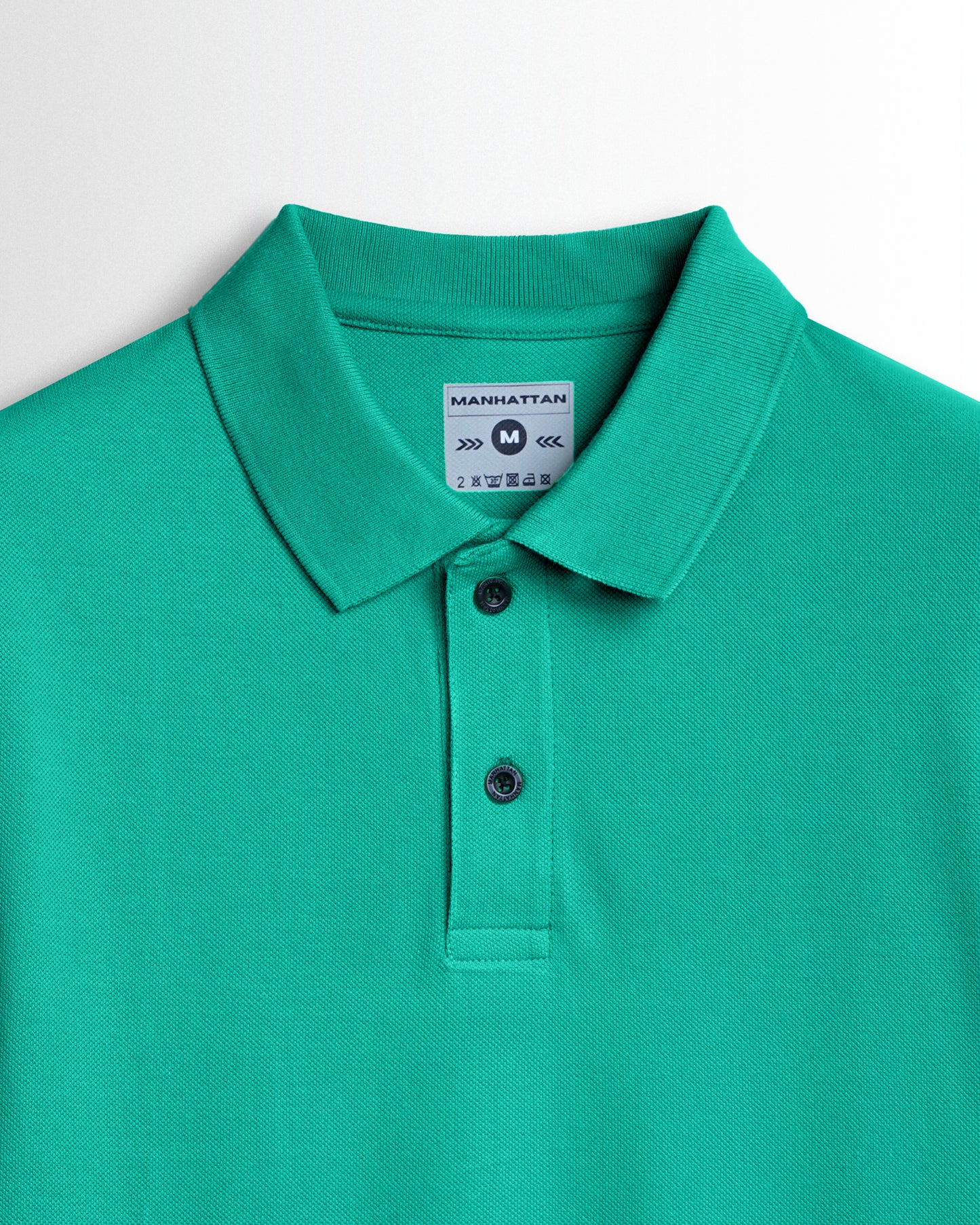 Cotton Polo Full Sleeve Unisex Jade Green Without Pocket
