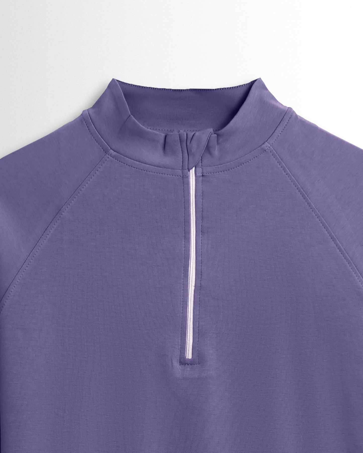 Womens Hineck Zipper Dark Purple Full Sleeve