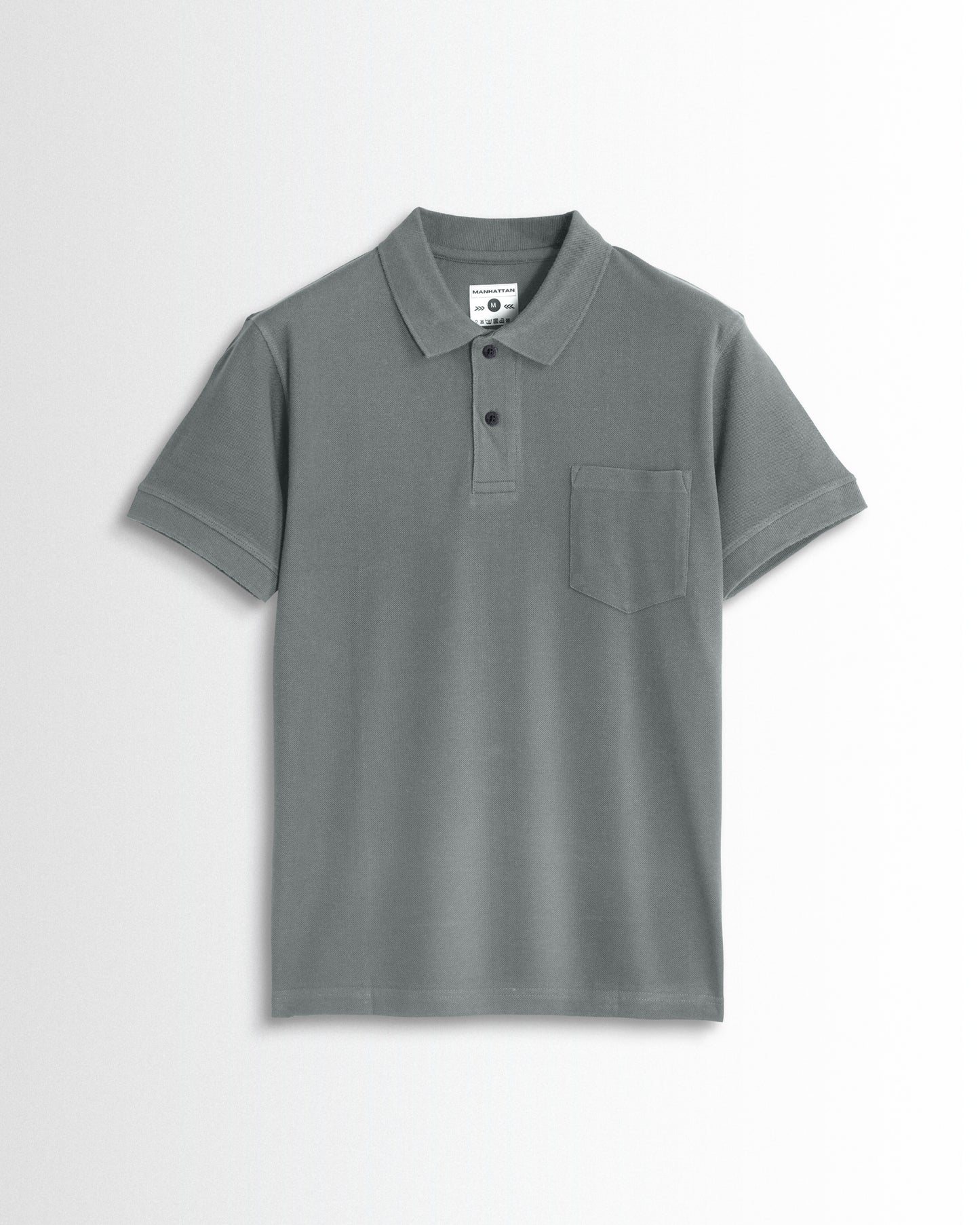 Pure Cotton Polo Pocket T shirts (Grey)