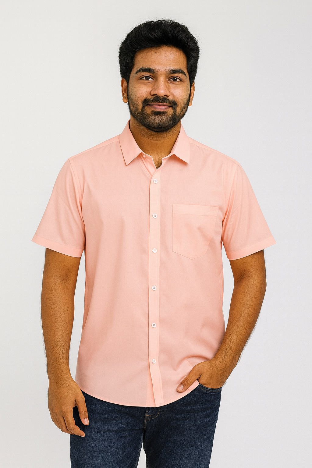 Pure Cotton Light Orange Shirt