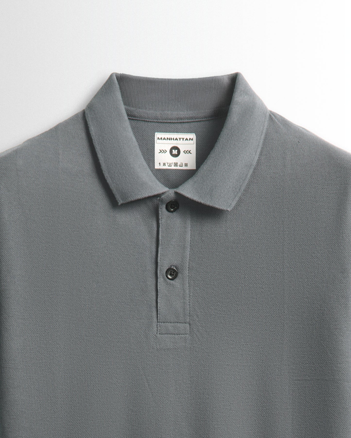 Pure Cotton Polo Plain T Shirts (Grey) Without Pocket