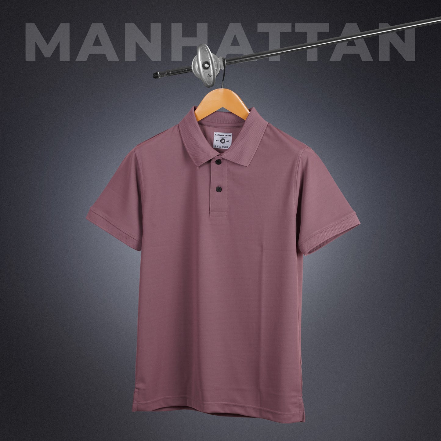 Sports Dry Fit Mauve Brown Polo T Shirts (Micro Polyester)