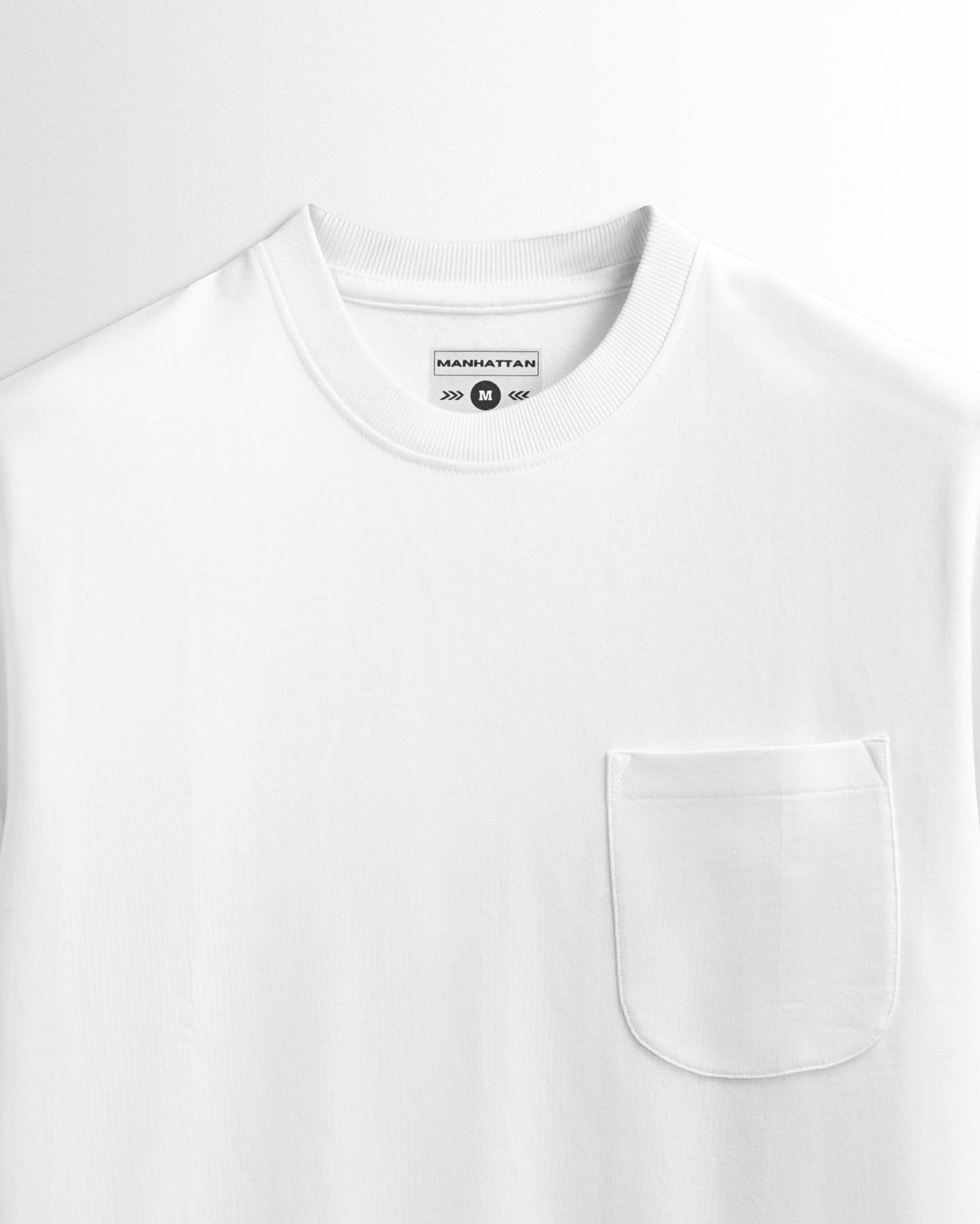 Premium Plain Pocket T Shirts White