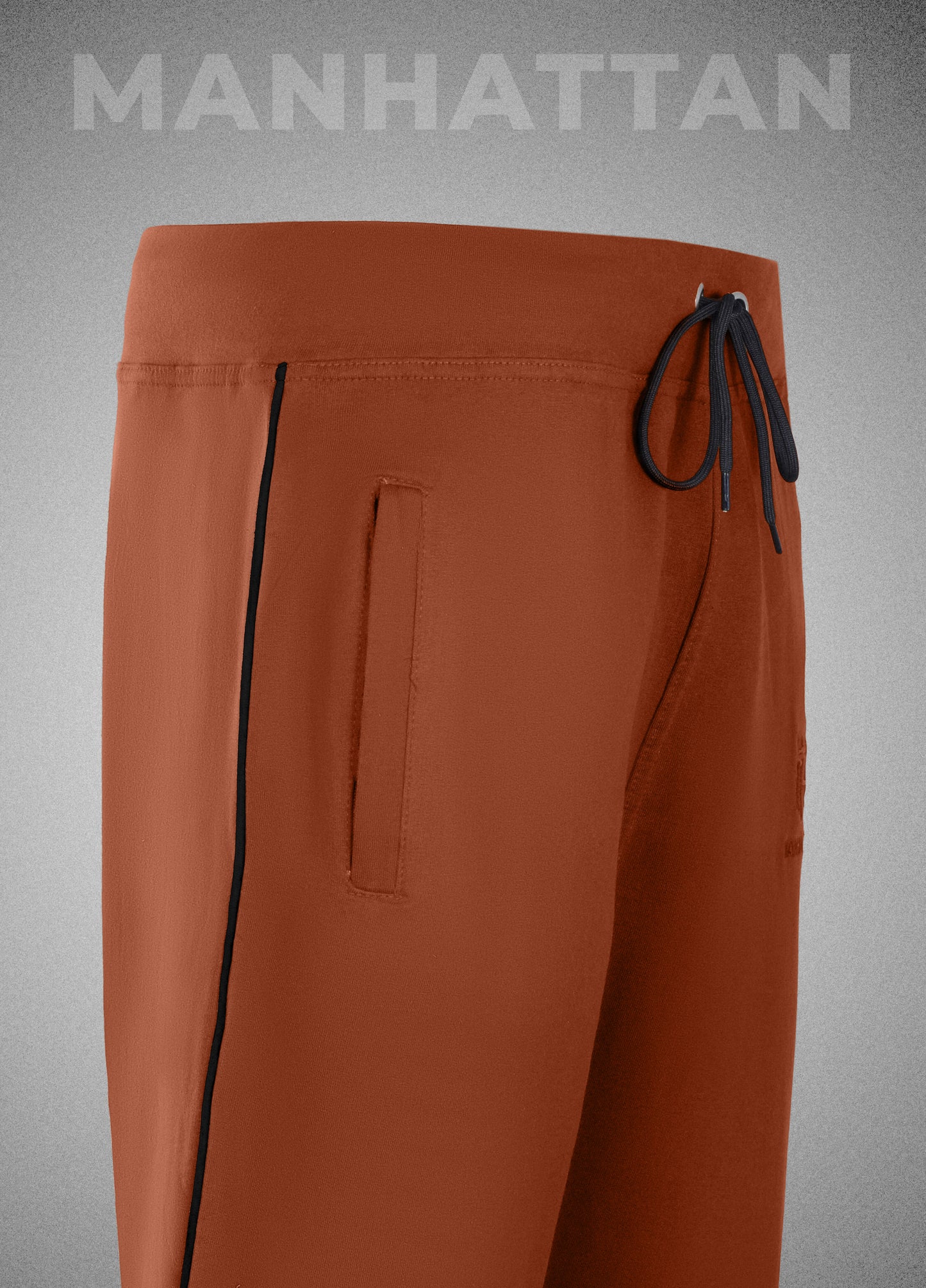 Premium Cotton Rust Track Pant Regular Fit