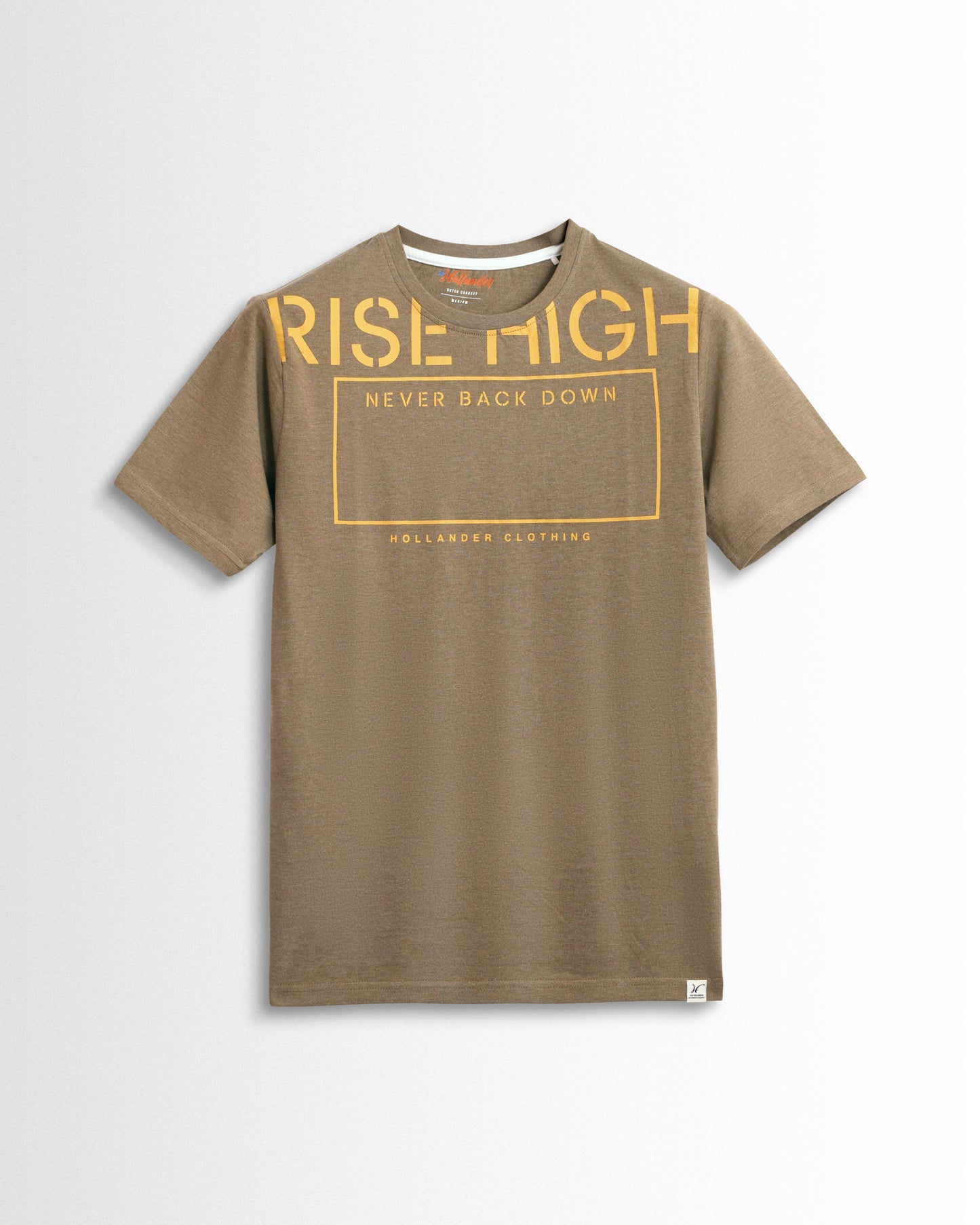 Round Neck Light Brown Printed