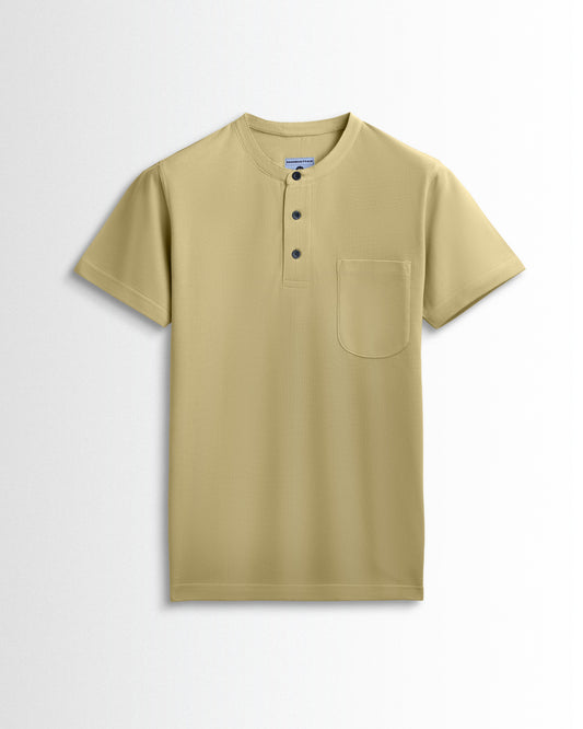 Pure Cotton Henley Pocket T shirts (Beach)