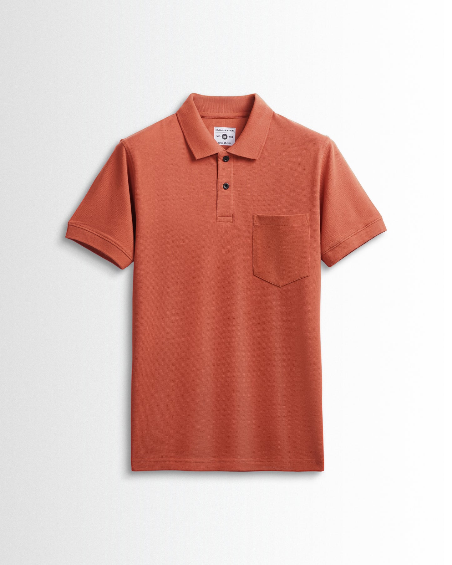 Pure Cotton Polo Pocket T Shirt (Rust)