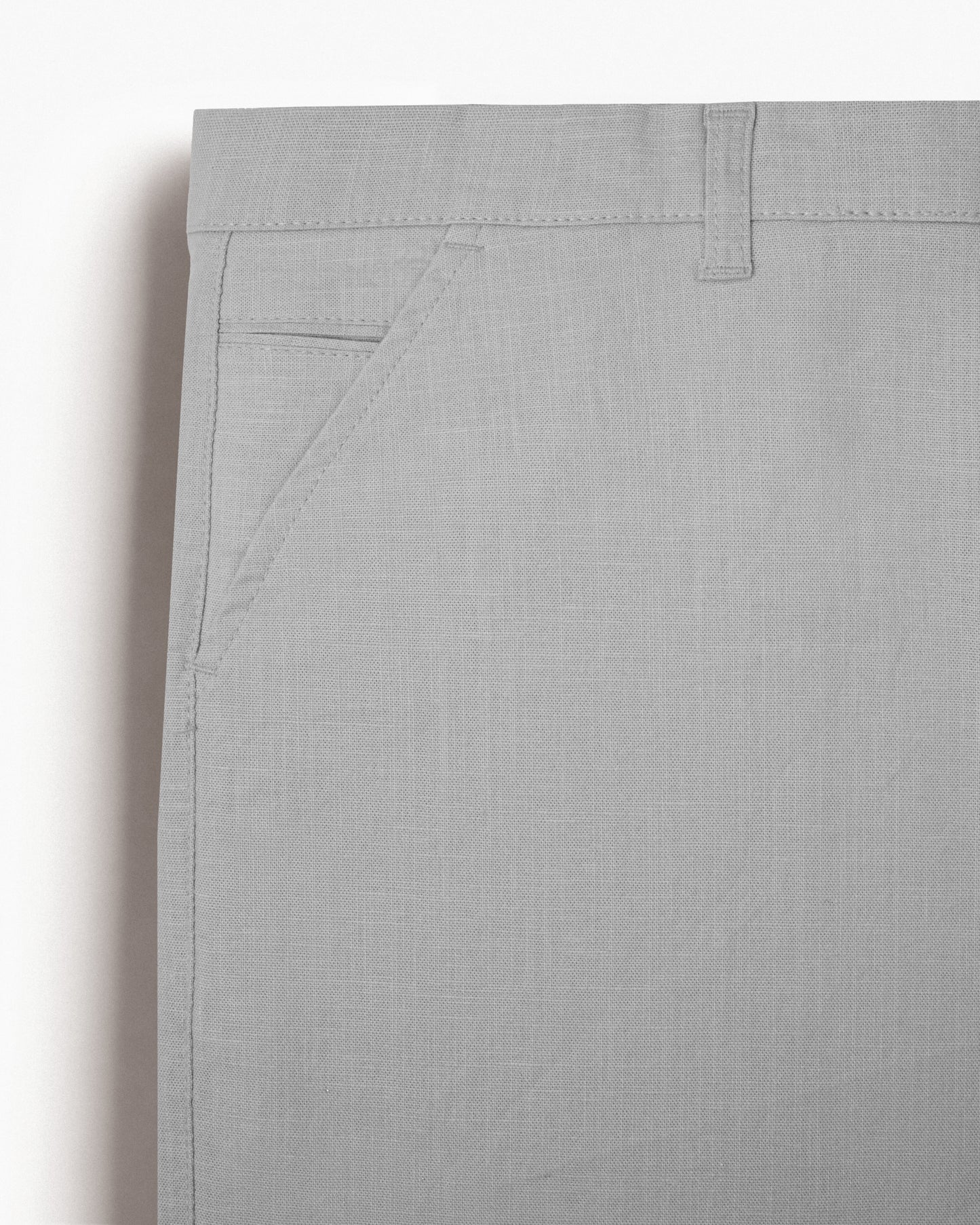 Cotton Casual Pants Grey Linen