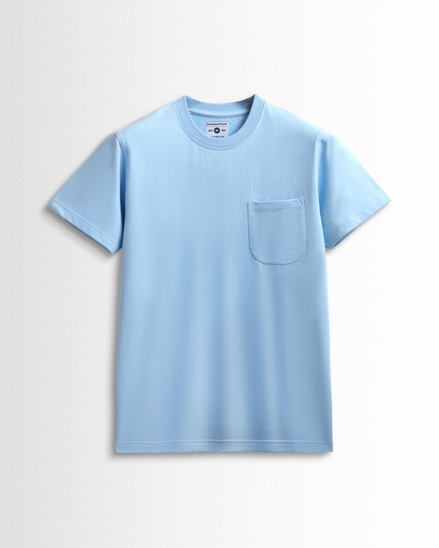 Premium Plain Pocket T Shirts Sky Blue