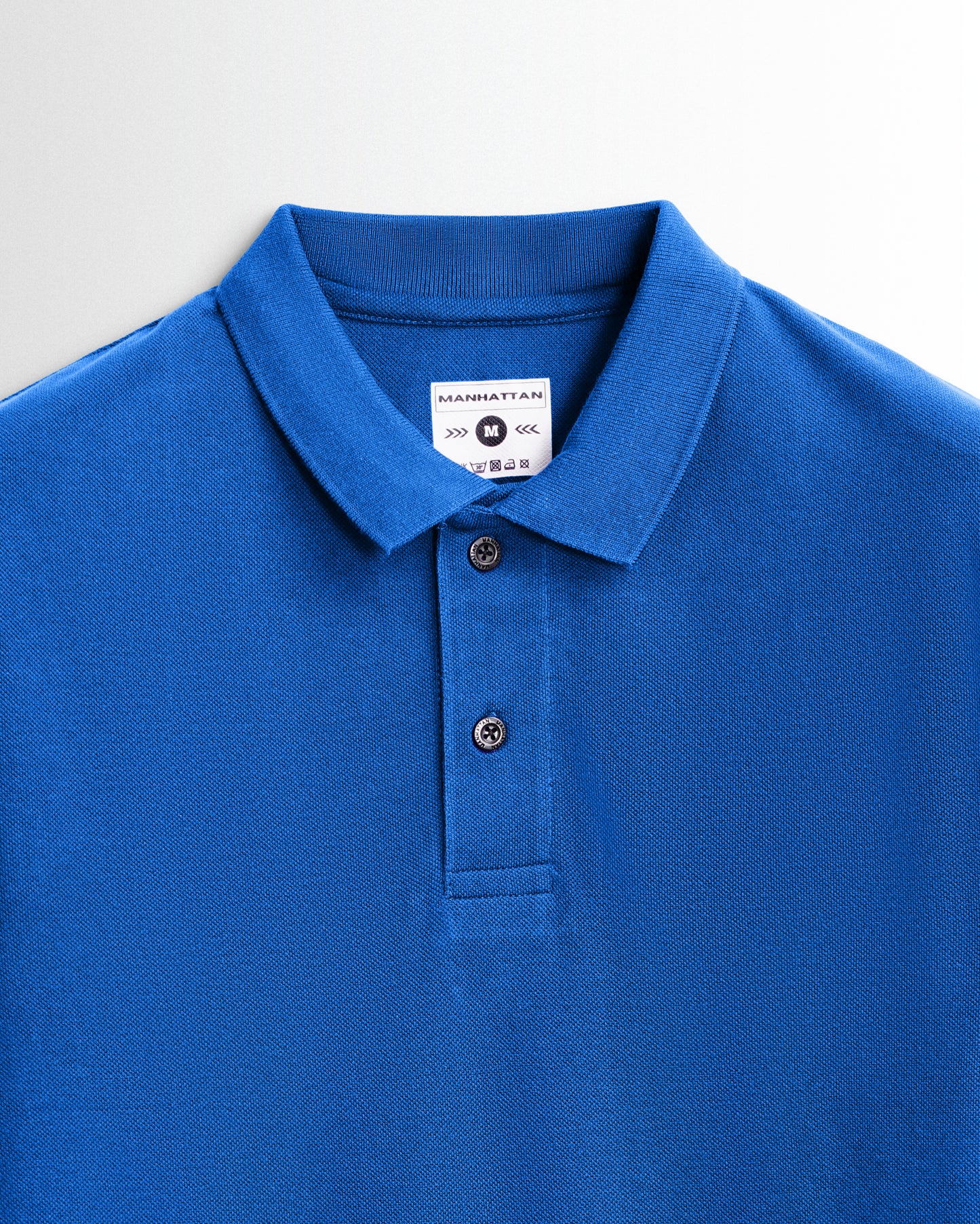 Pure Cotton Polo Plain T Shirts (Royal Blue) Without Pocket