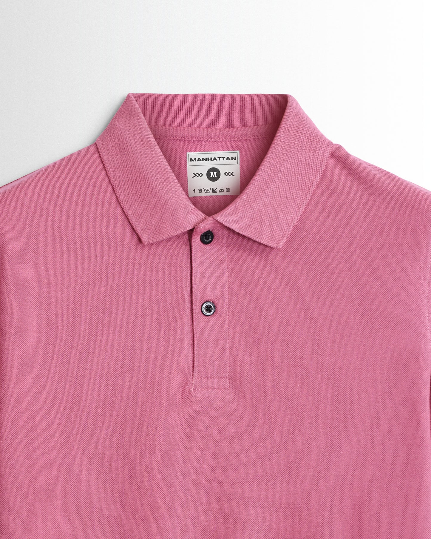 Pure Cotton Polo Plain T Shirts (Bubble Gum Pink) Without Pocket