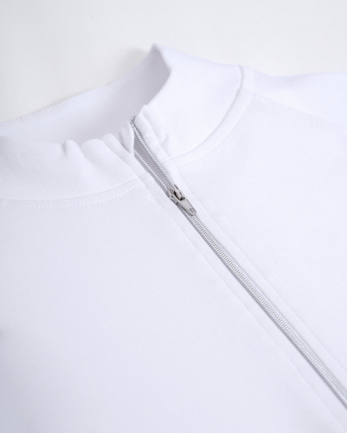 Womens Hineck Zipper White