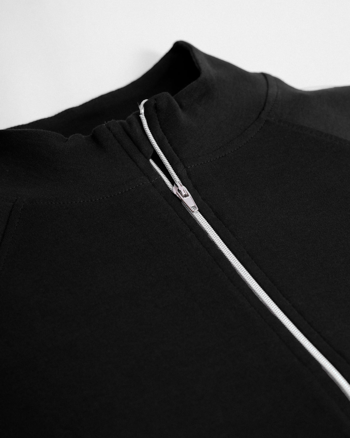 Womens Hineck Zipper Black