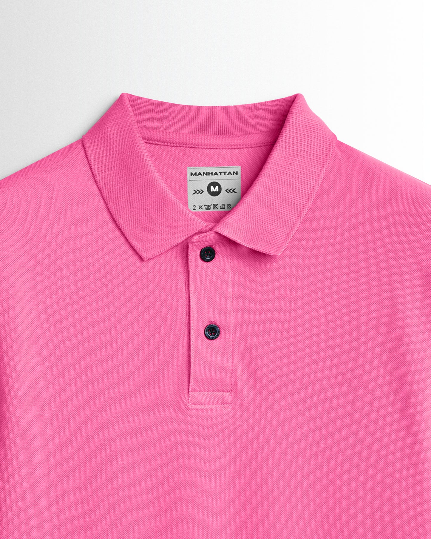 Cotton Polo Full Sleeve Unisex Dark Pink Without Pocket
