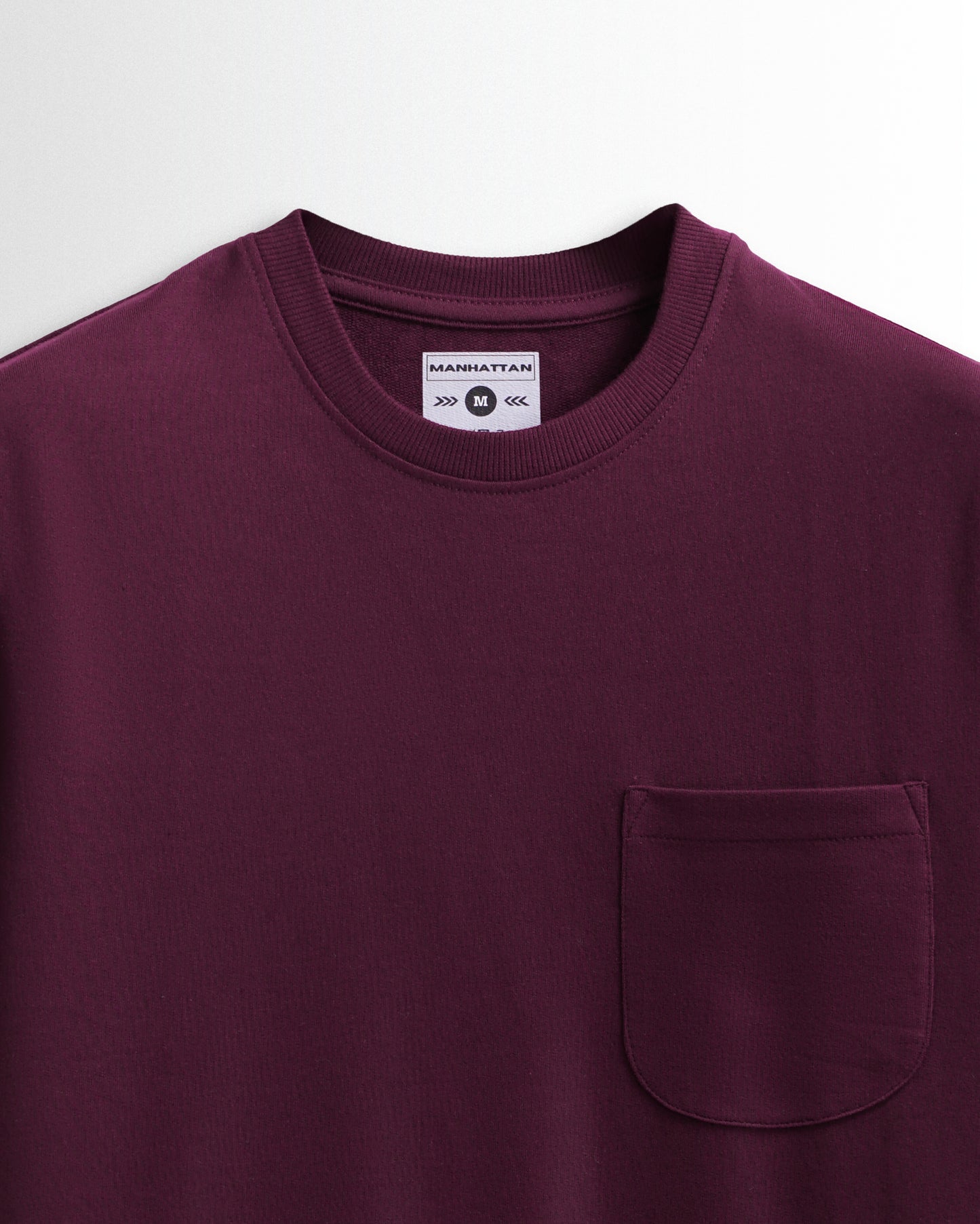 Premium Plain Pocket T Shirts Maroon