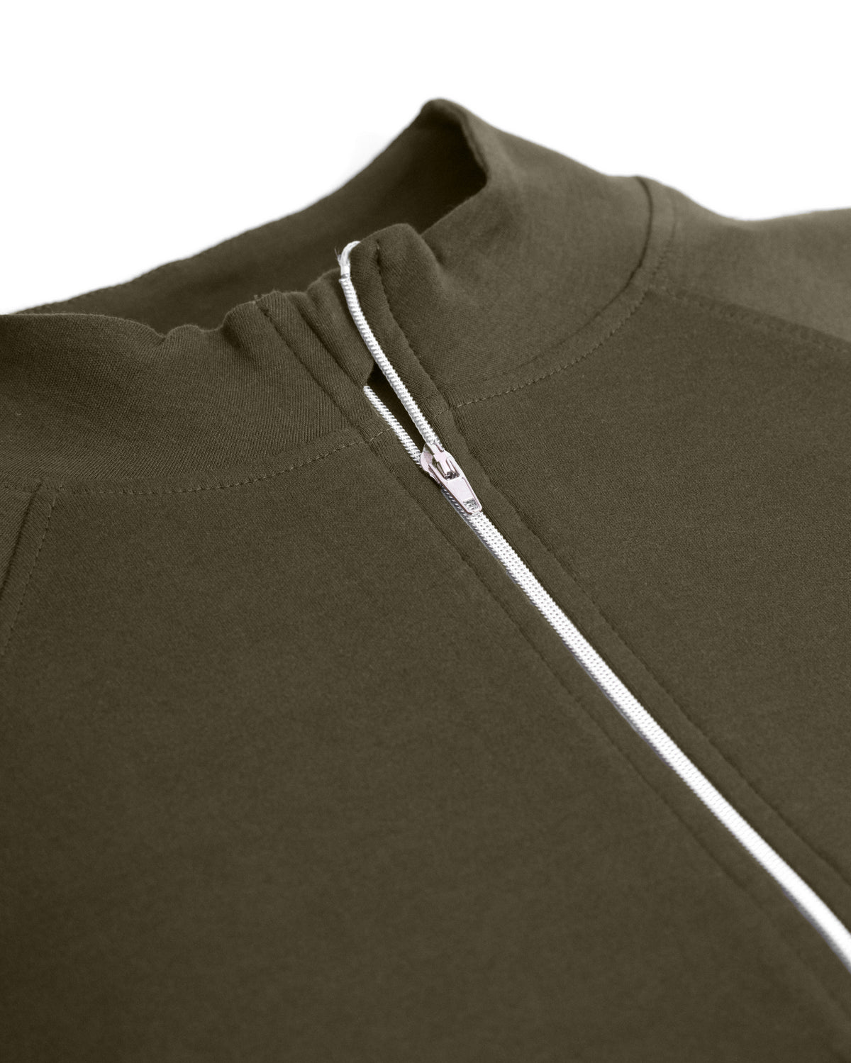 Womens Hineck Zipper Military Green