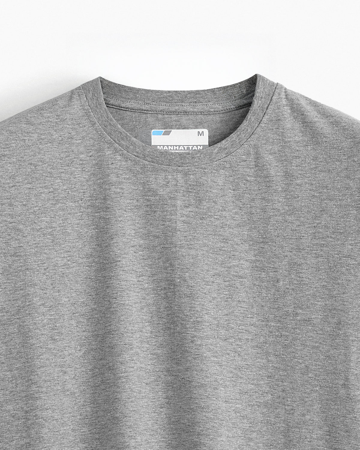 Basic Regular Fit T Shirts Unisex Silver Grey
