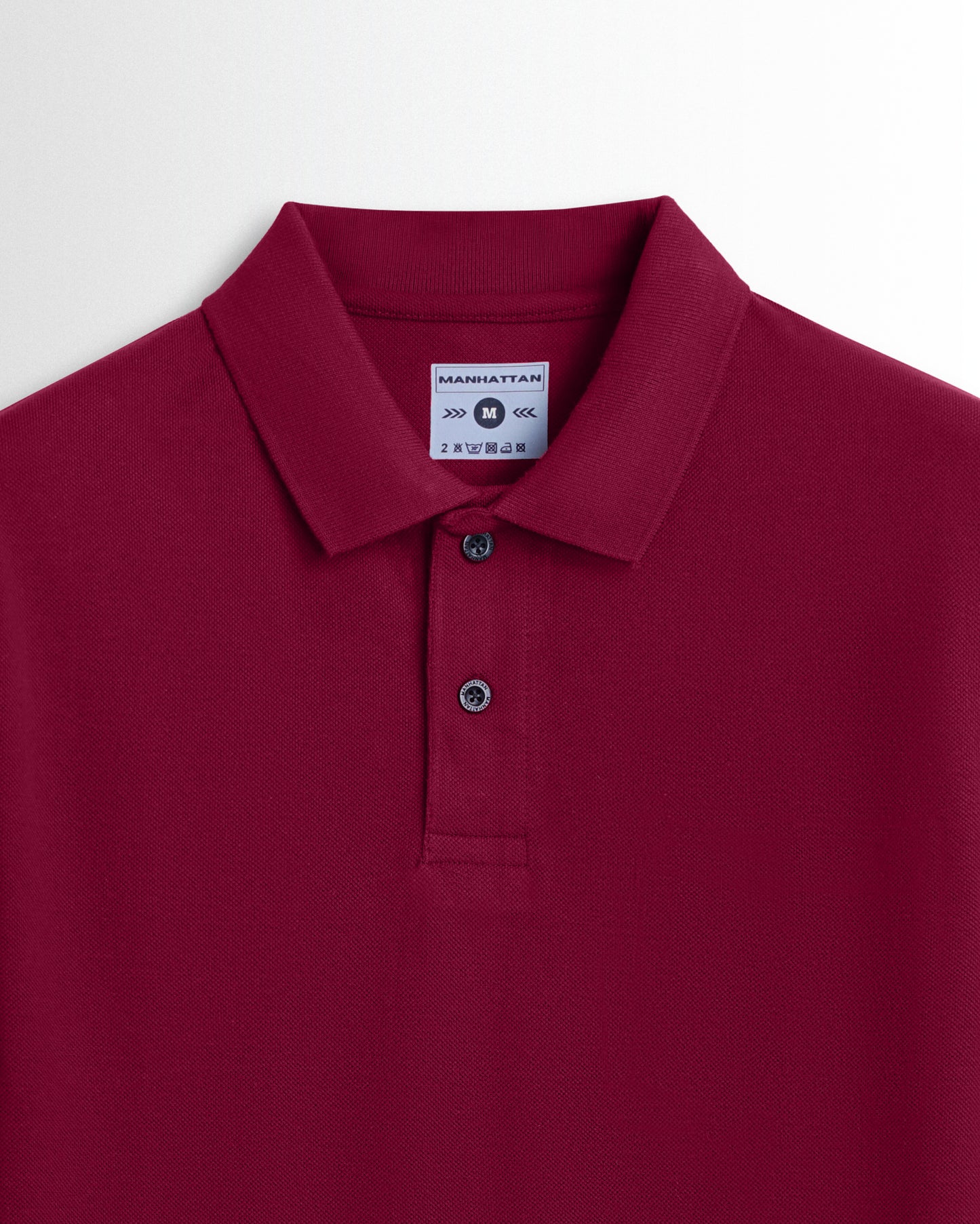 Cotton Polo Full Sleeve Unisex Wine Red Without Pocket