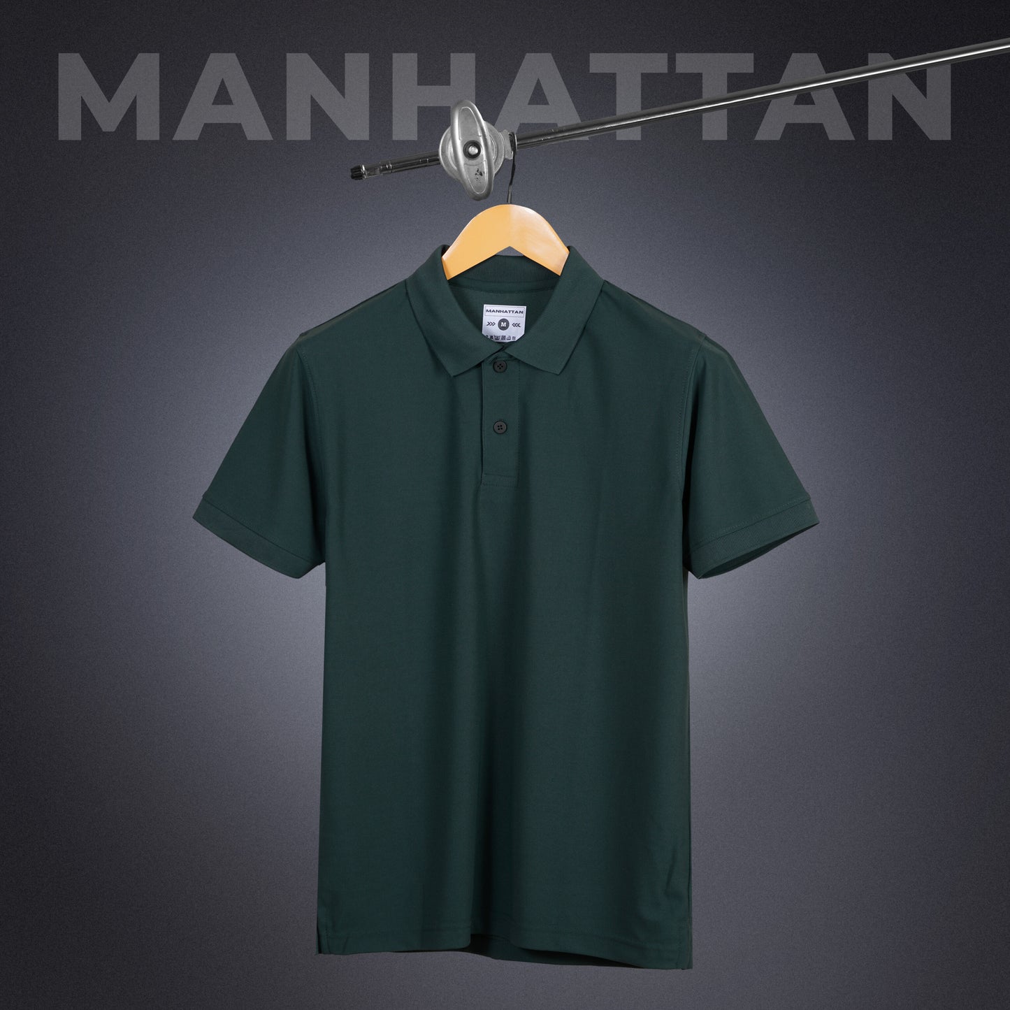 Sports Dry Fit Pine Green Polo T Shirts (Micro Polyester)