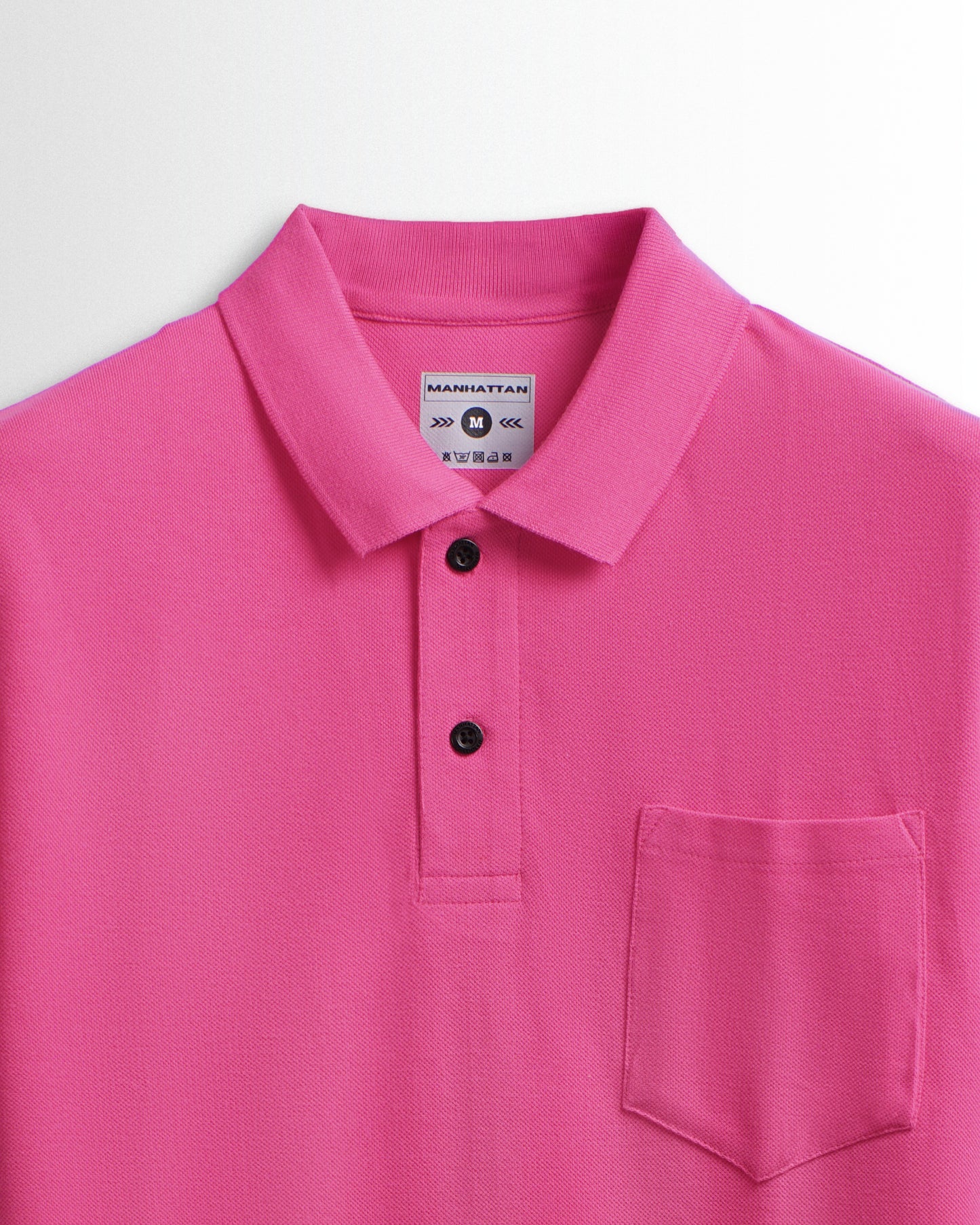 Pure Cotton Polo Pocket T shirts (Dark Pink)