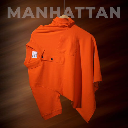 Pure Cotton Polo Pocket T shirts (Orange)