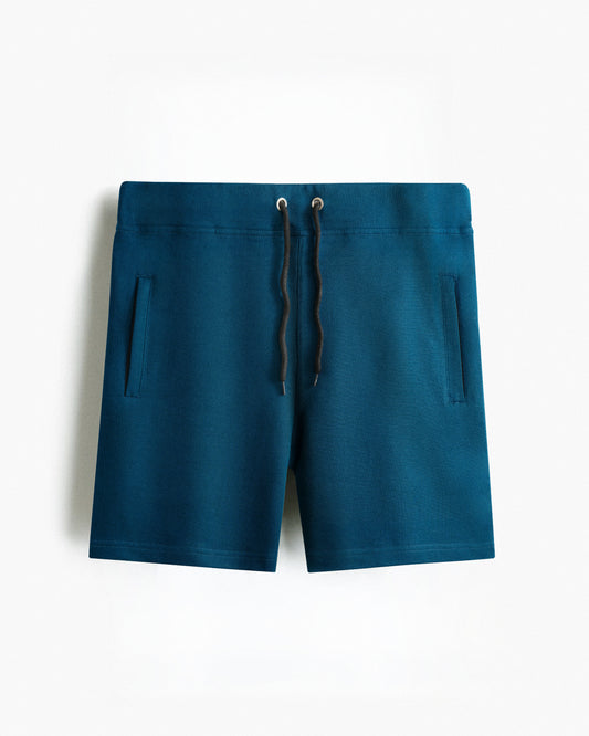 Premium Cotton Teal Blue Shorts Regular Fit