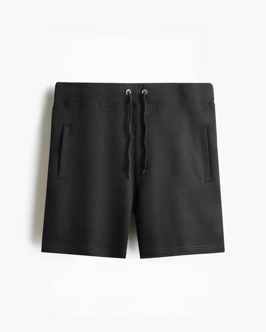 Premium Cotton Black Shorts Regular Fit