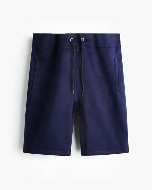 Premium Cotton Navy Blue 3/4 Shorts Regular Fit