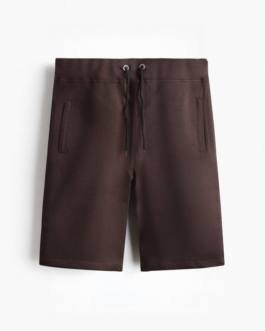 Premium Cotton Coffee Brown 3/4 Shorts Regular Fit