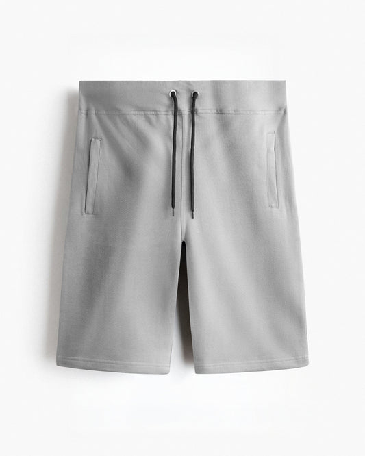 Premium Cotton Cement Grey 3/4 Shorts Regular Fit
