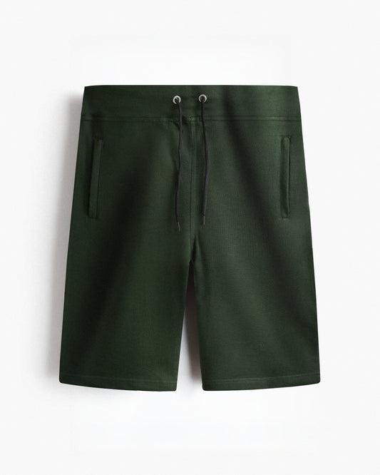 Premium Cotton Military Green 3/4 Shorts Regular Fit