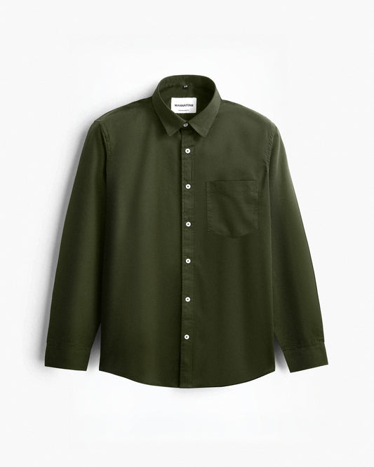 Pure Cotton Military Green Shirts Full Sleeve