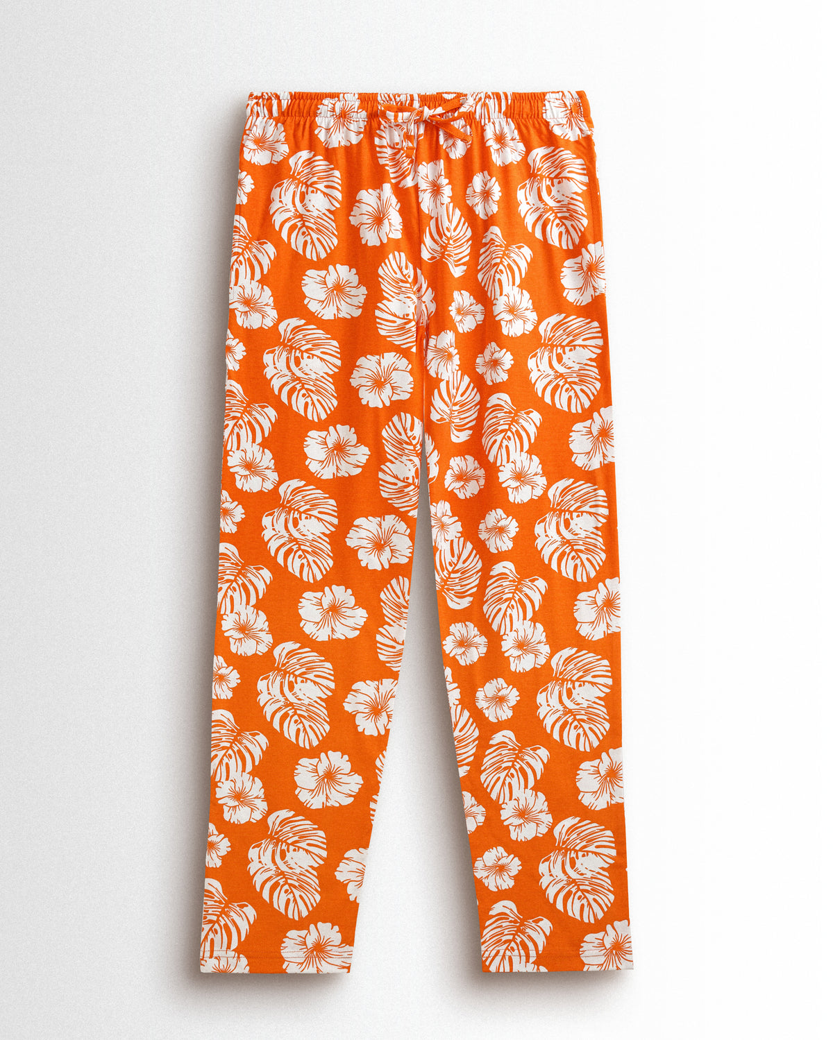 Women's Co ord set Orange White Flower